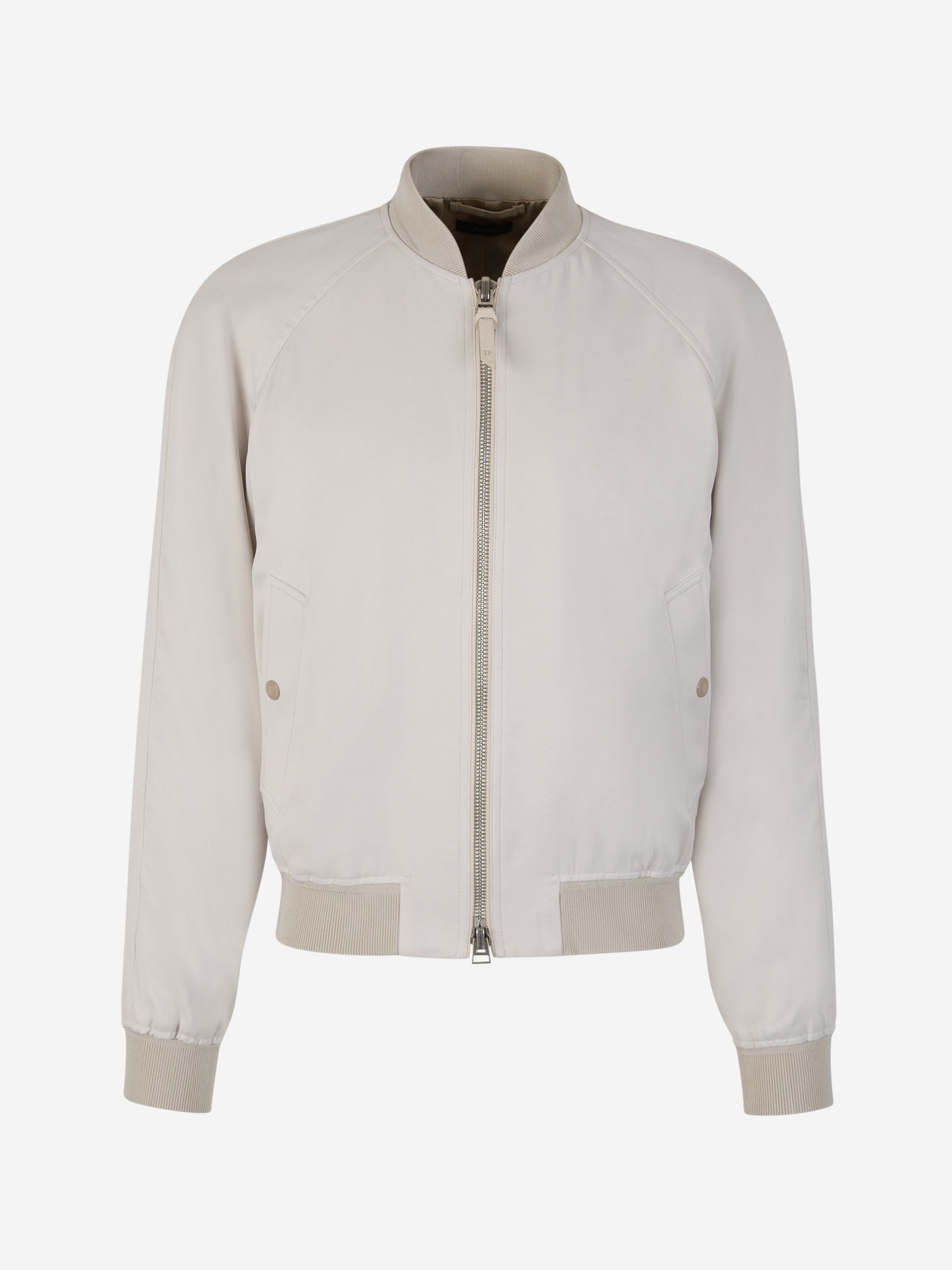 Outlet online Tom Ford Hombre Chaqueta Bomber Lisa color Marfil sku 512-002185 01 - Foto 1