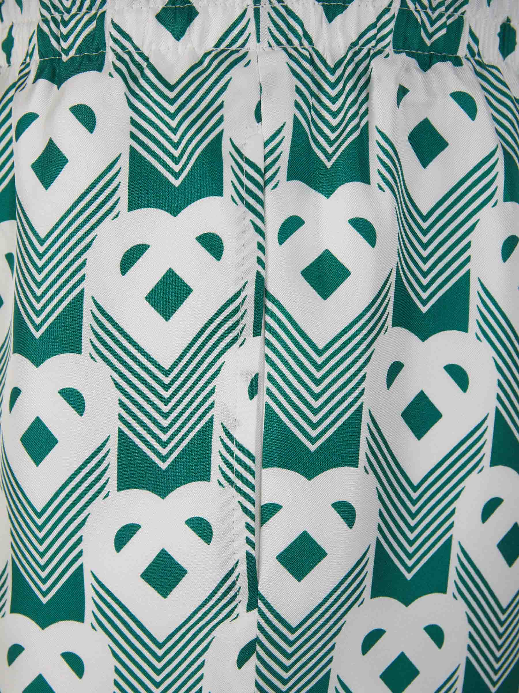 Outlet online Casablanca Hombre Bermudas Seda Heart color Verde Oscuro sku 523-000910 01 - Foto 3