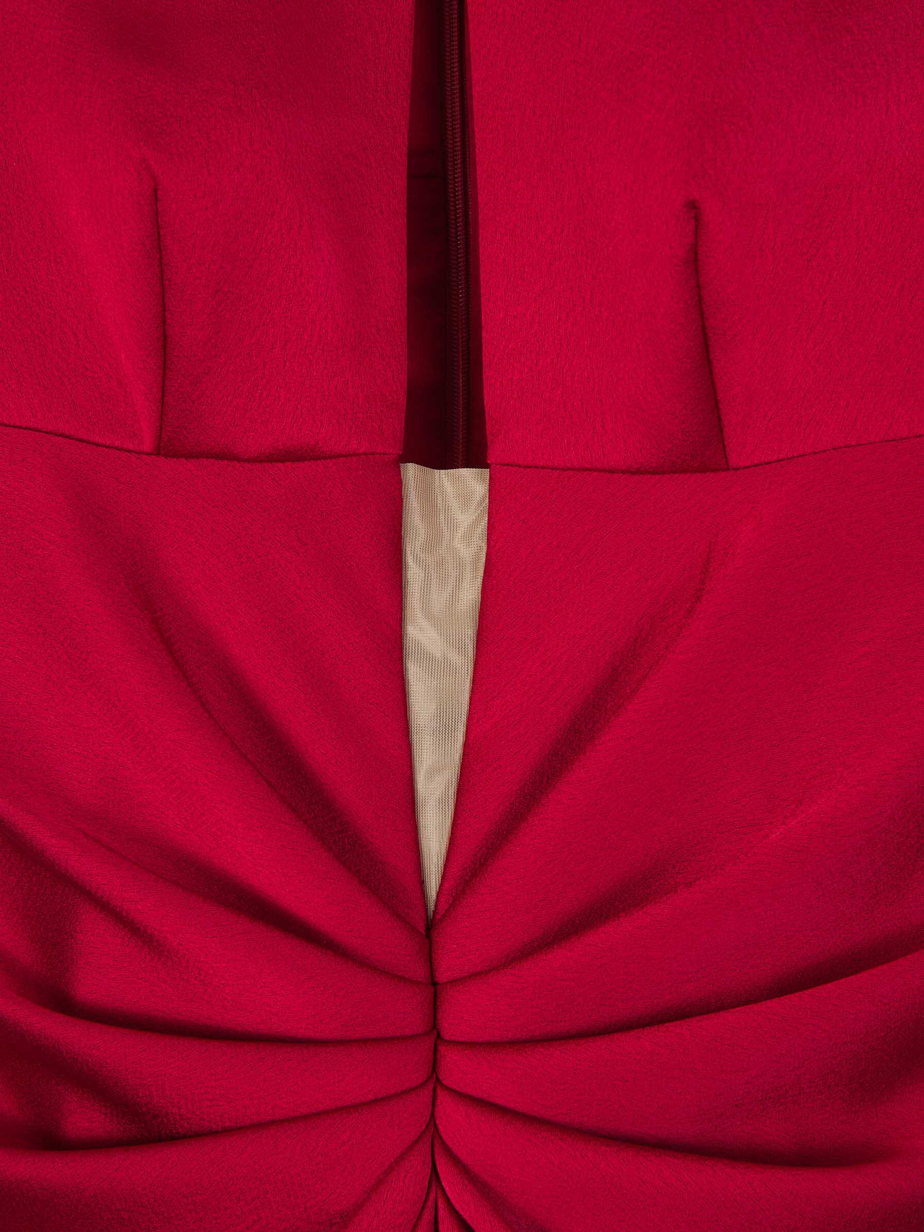 Outlet online Rasario Mujer Vestido Midi Satén color Rojo sku 732-001369 01 - Foto 5