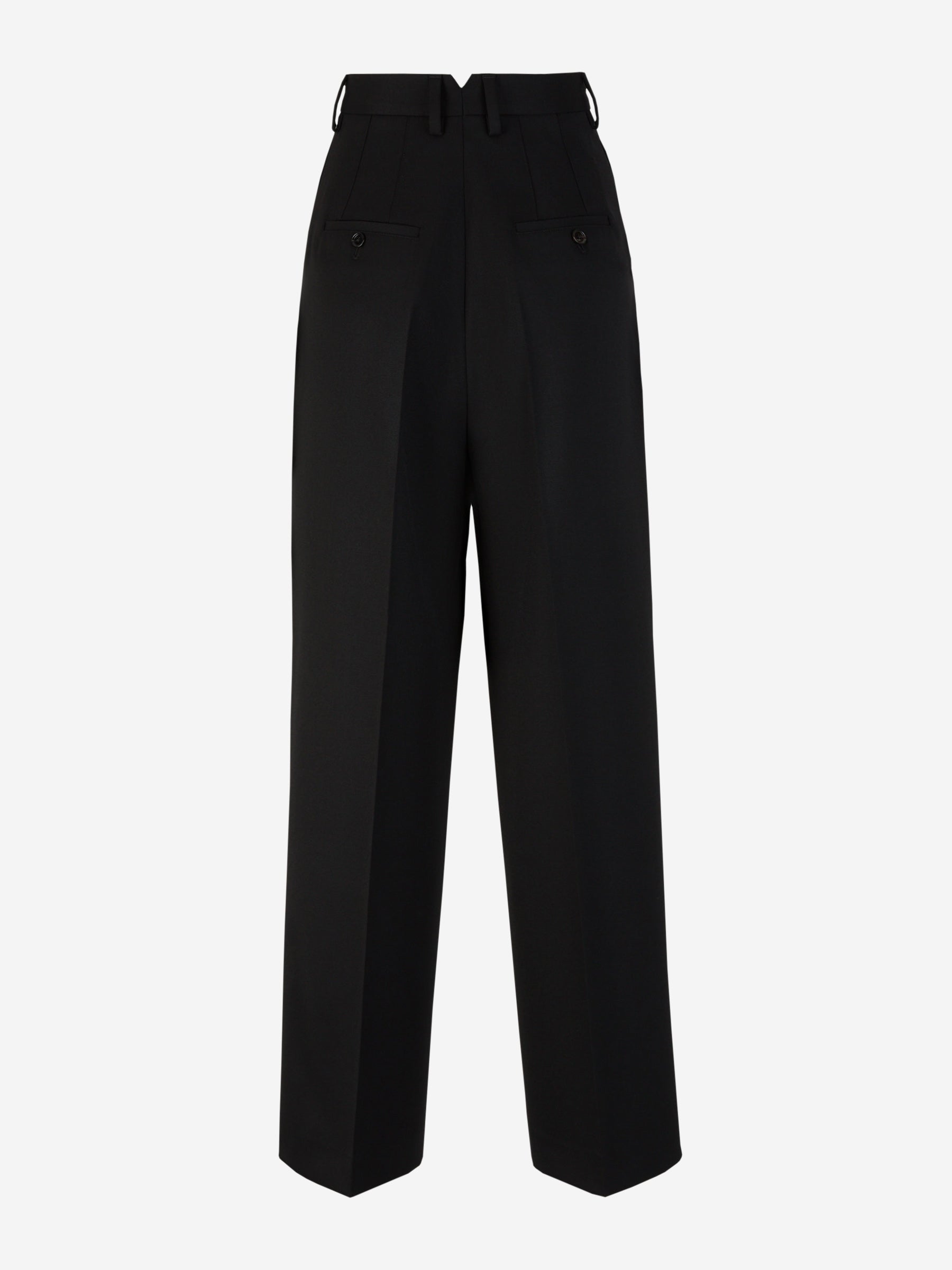 Outlet online Ami Paris Mujer Pantalones Formales Lana color Negro sku 761-003382 01 - Foto 3