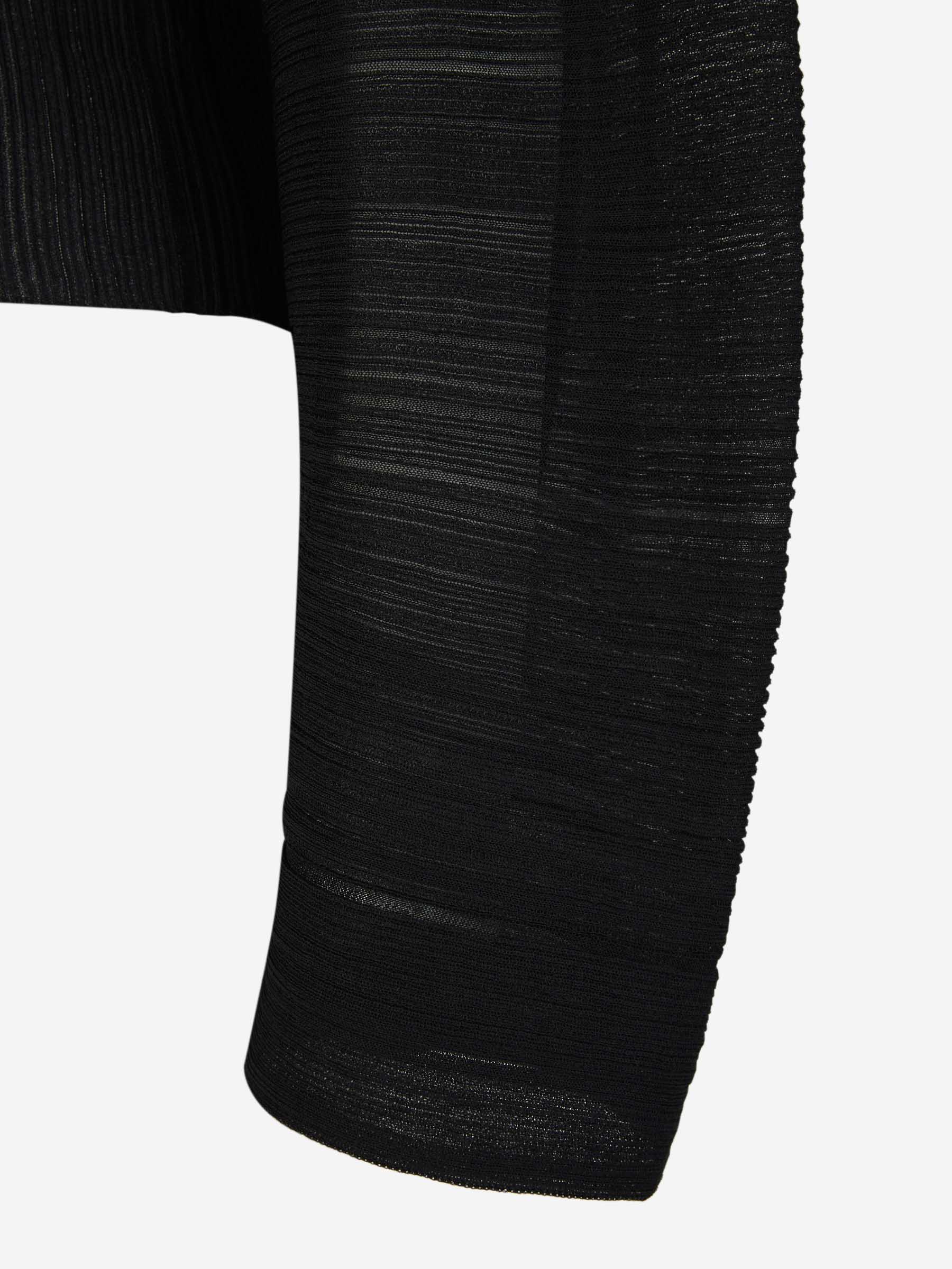 Outlet online Stella McCartney Mujer Blusa Punto Plisado color Negro sku 711-003137 02 - Foto 4