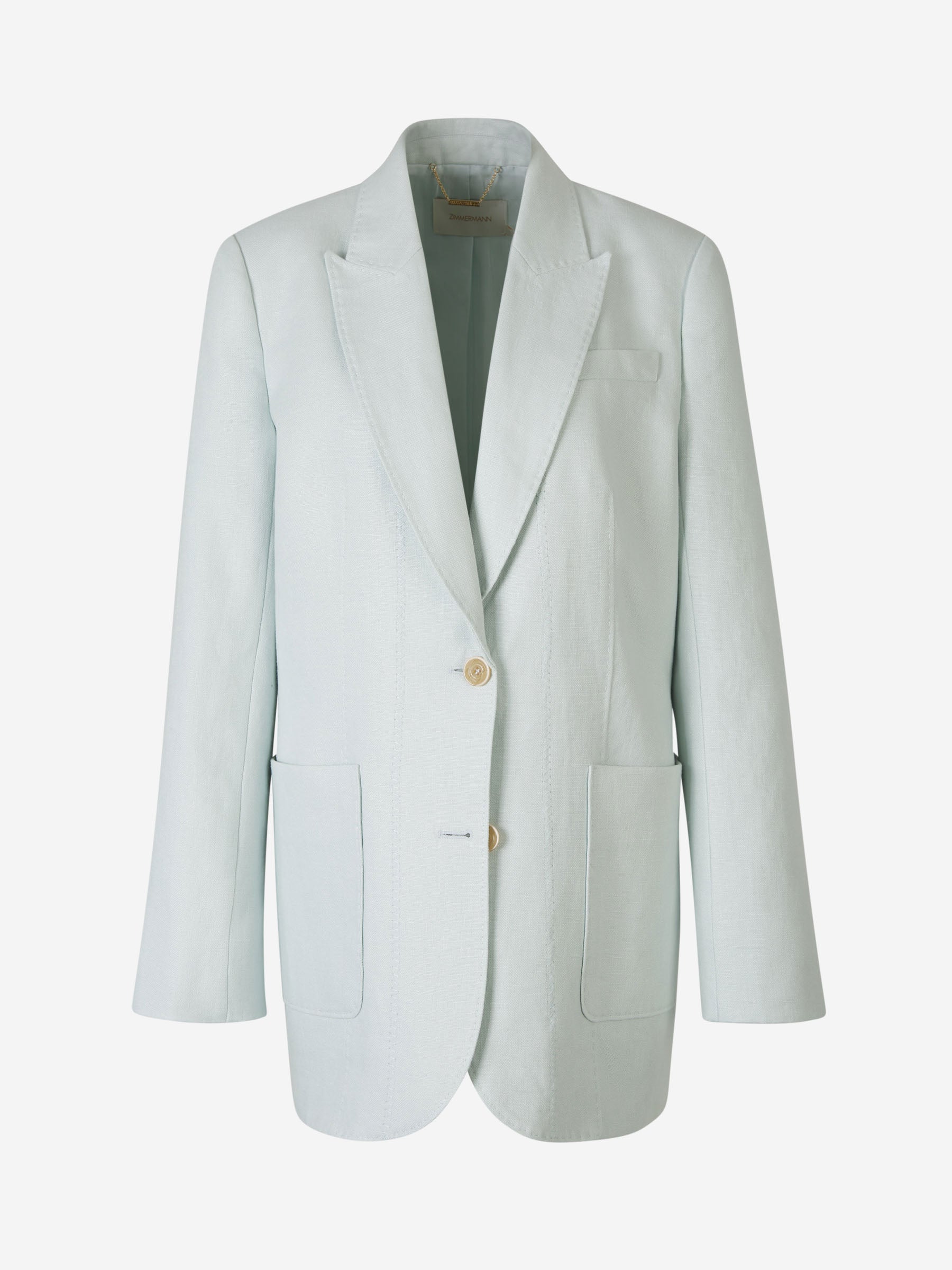 Outlet online Zimmermann Mujer Blazer Natura Lino color Turquesa sku 741-002128 01 - Foto 1