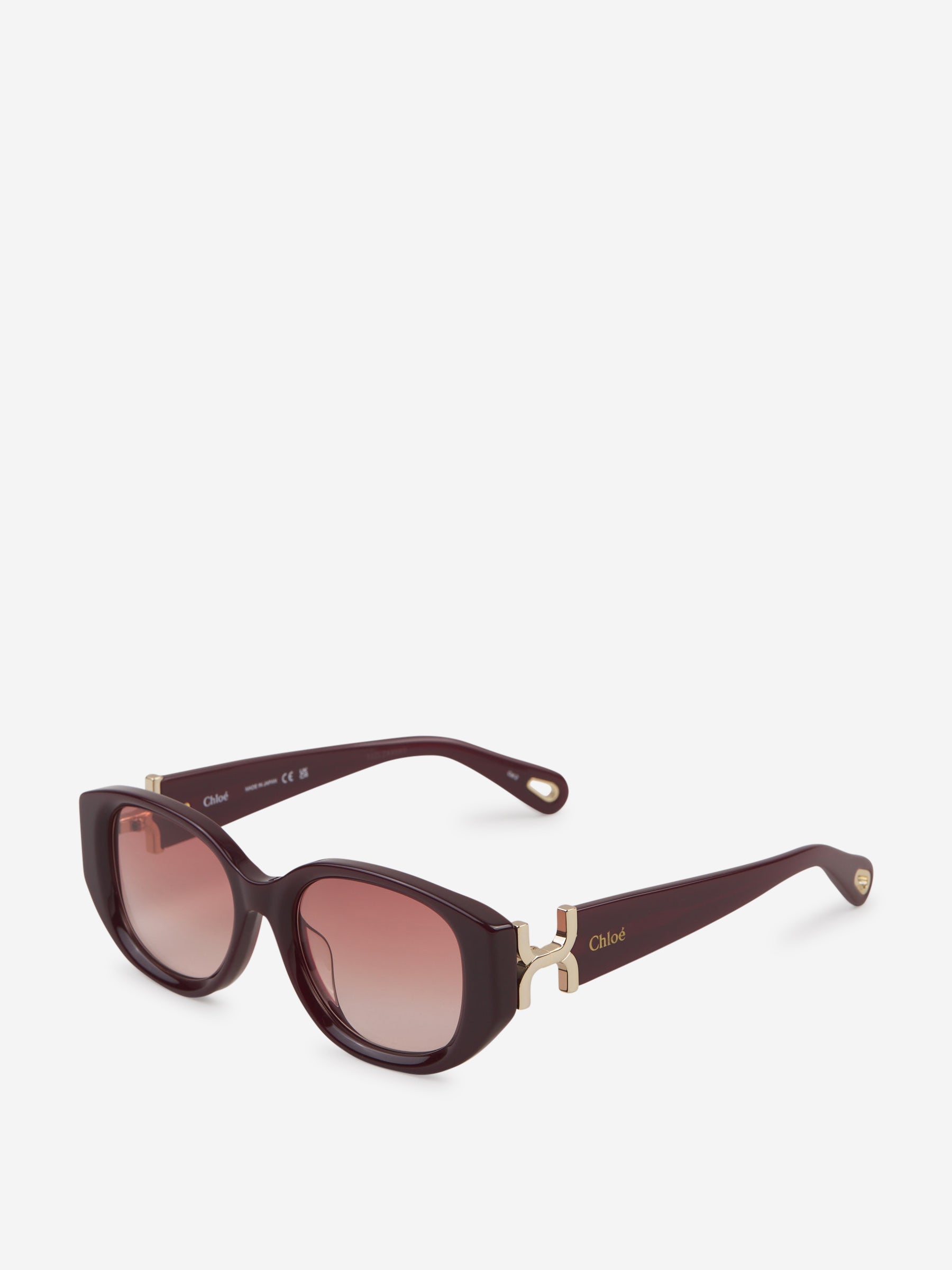 Outlet online Chloé Mujer Gafas de Sol Ovaladas color Burdeos sku 860-001017 01 - Foto 3