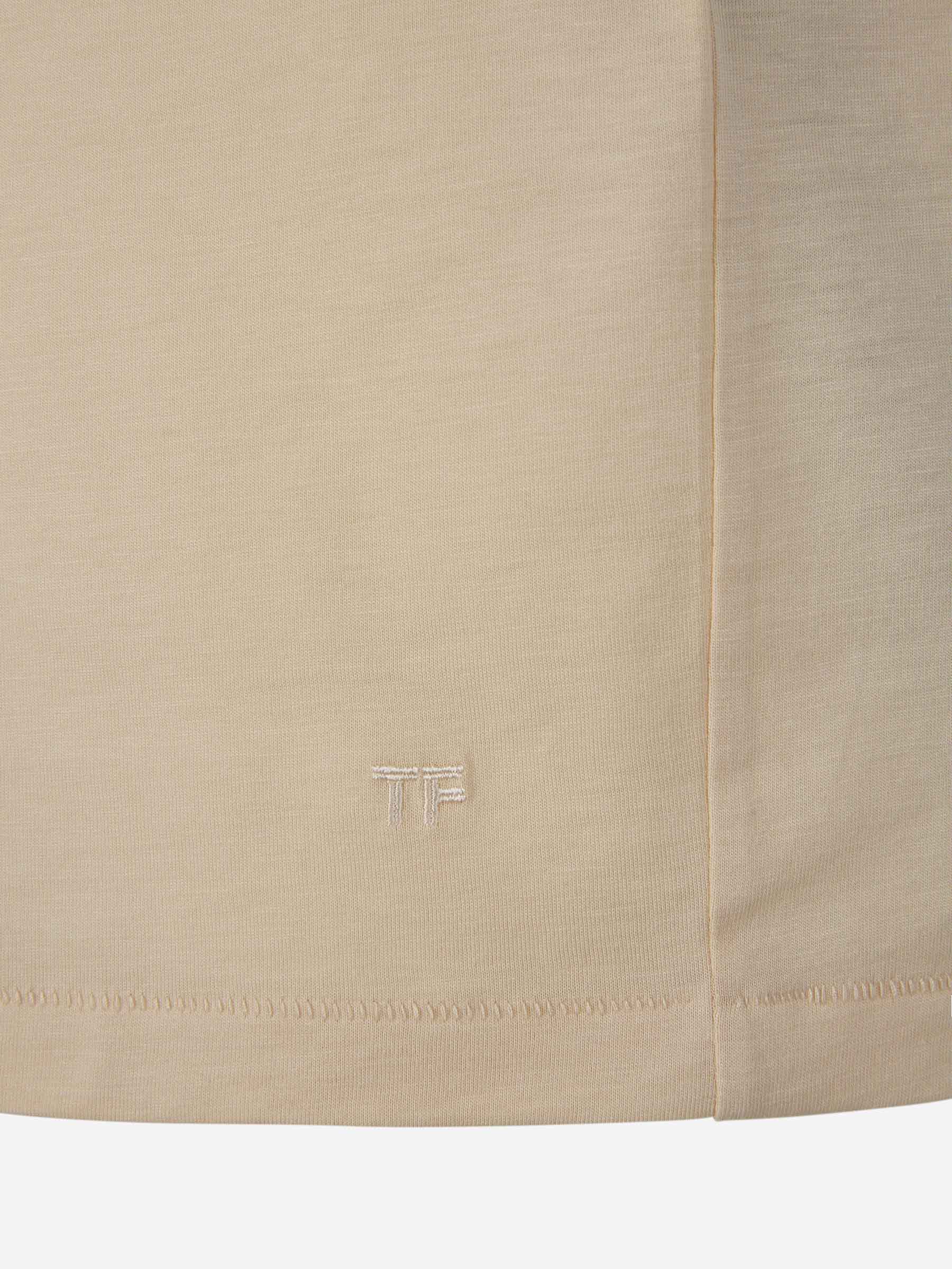 Outlet online Tom Ford Hombre Camiseta Lisa color Naranja Claro sku 553-003569 08 - Foto 4