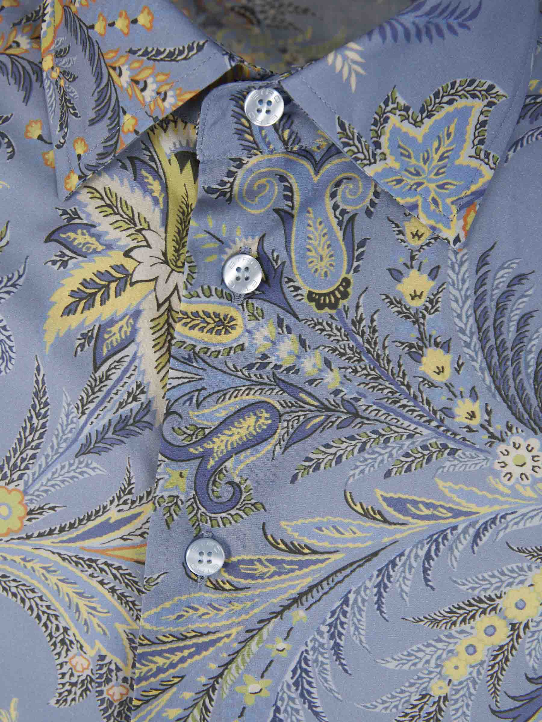 Outlet online Etro Hombre Camisa Algodón Paisley color Azul Cielo sku 531-006209 01 - Foto 3