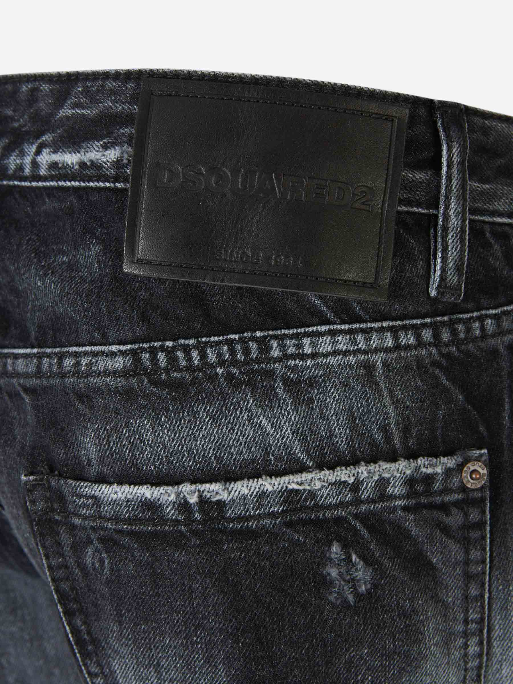 Outlet online Dsquared2 Hombre Jeans Cool Guy Algodón color Negro sku 522-002612 01 - Foto 6