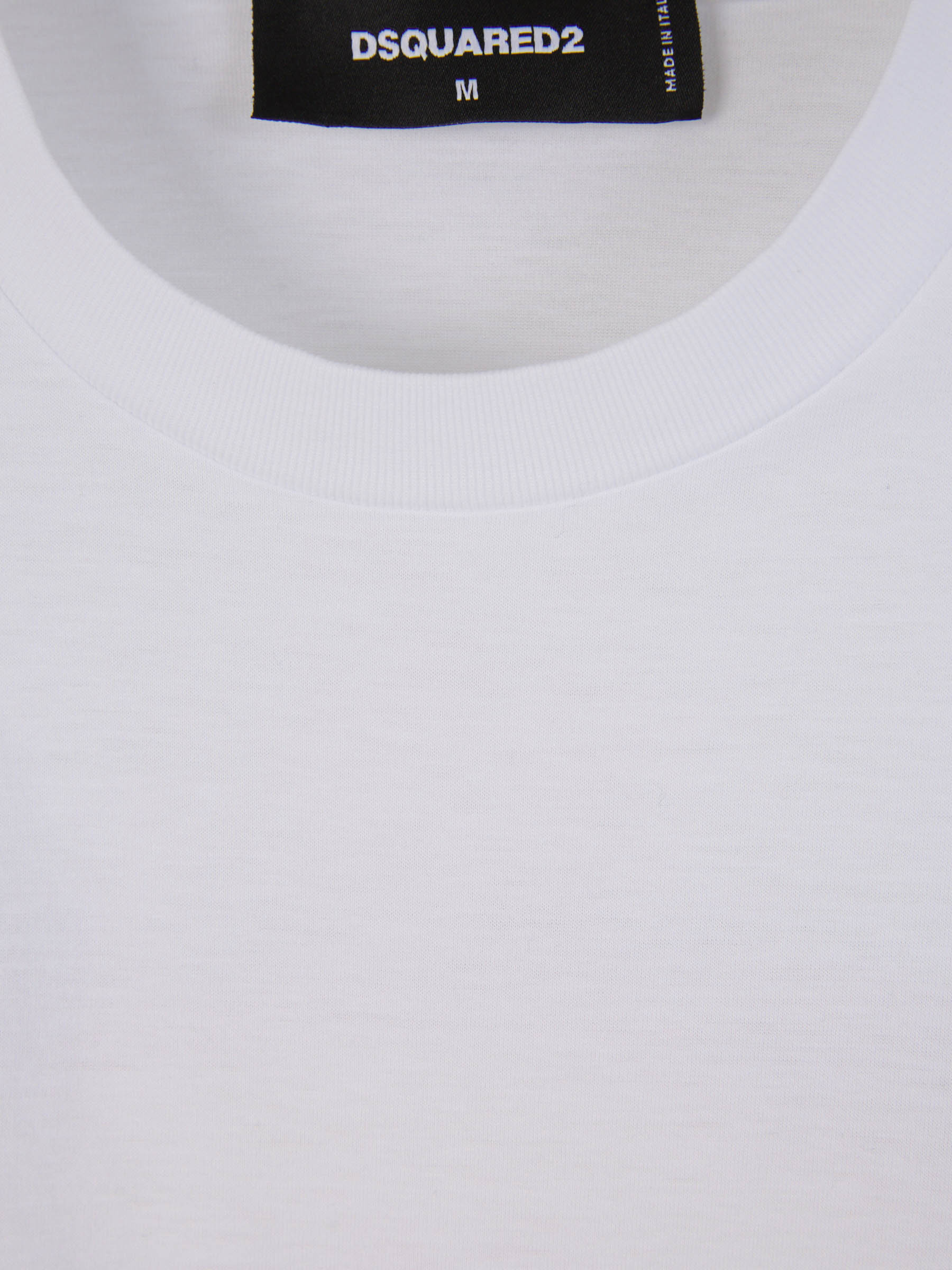 Outlet online Dsquared2 Hombre Camiseta Estampada Algodón color Blanco sku 553-003650 01 - Foto 3