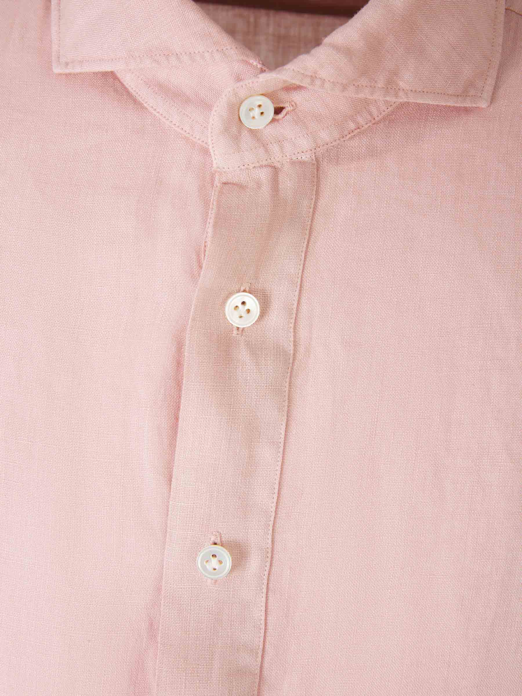 Outlet online Vincenzo di Ruggiero Hombre Camisa Lisa Lino color Rosa Empolvado sku 531-006149 01 - Foto 3