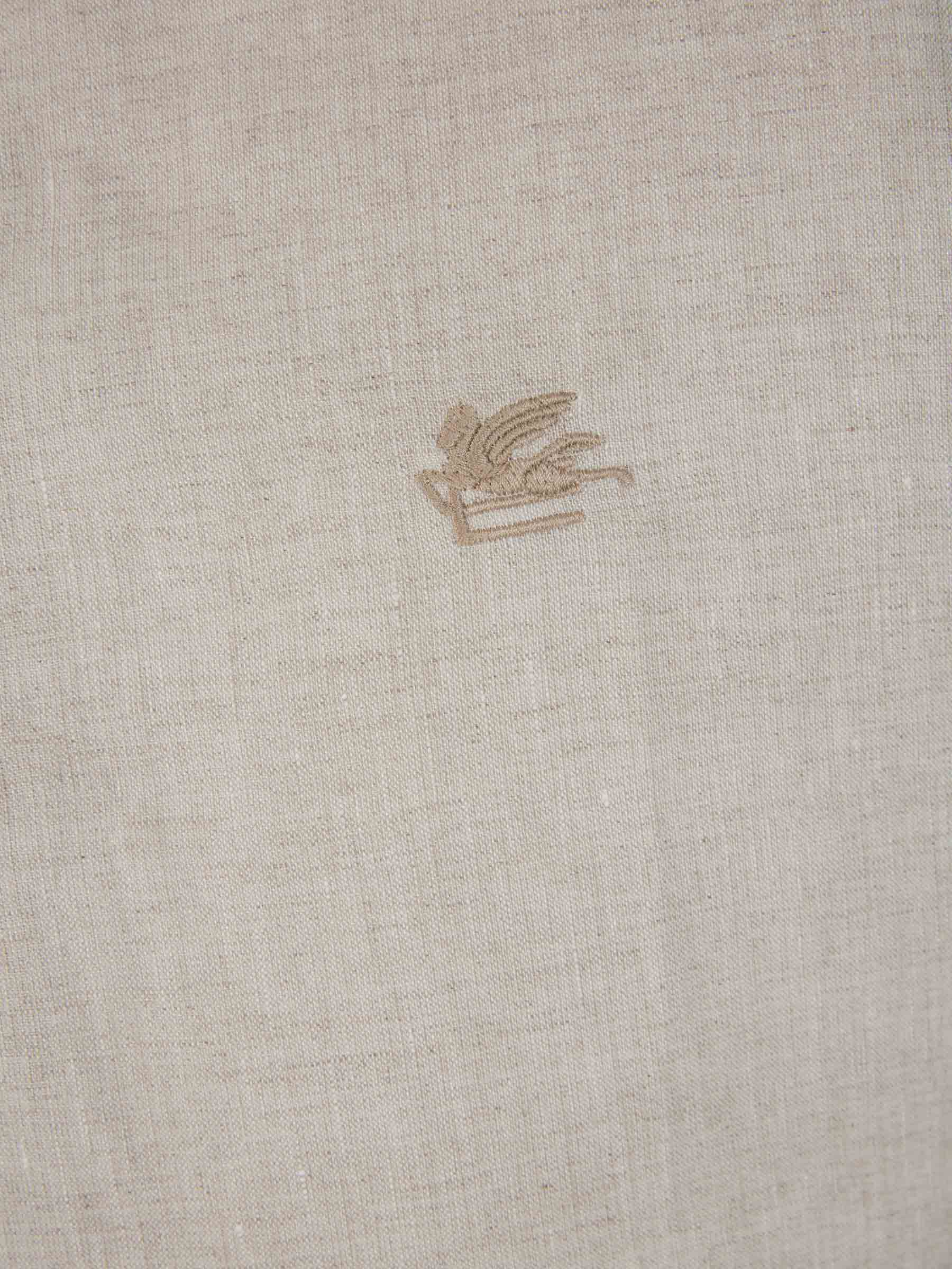 Outlet online Etro Hombre Camisa Lino Logo color Crema sku 531-006216 02 - Foto 4