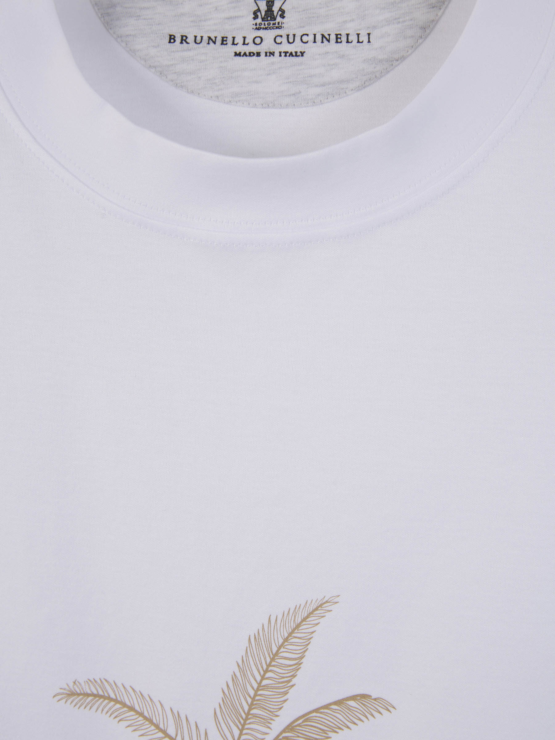 Outlet online Brunello Cucinelli Hombre Camiseta Estampada Algodón color Blanco sku 553-003567 01 - Foto 3