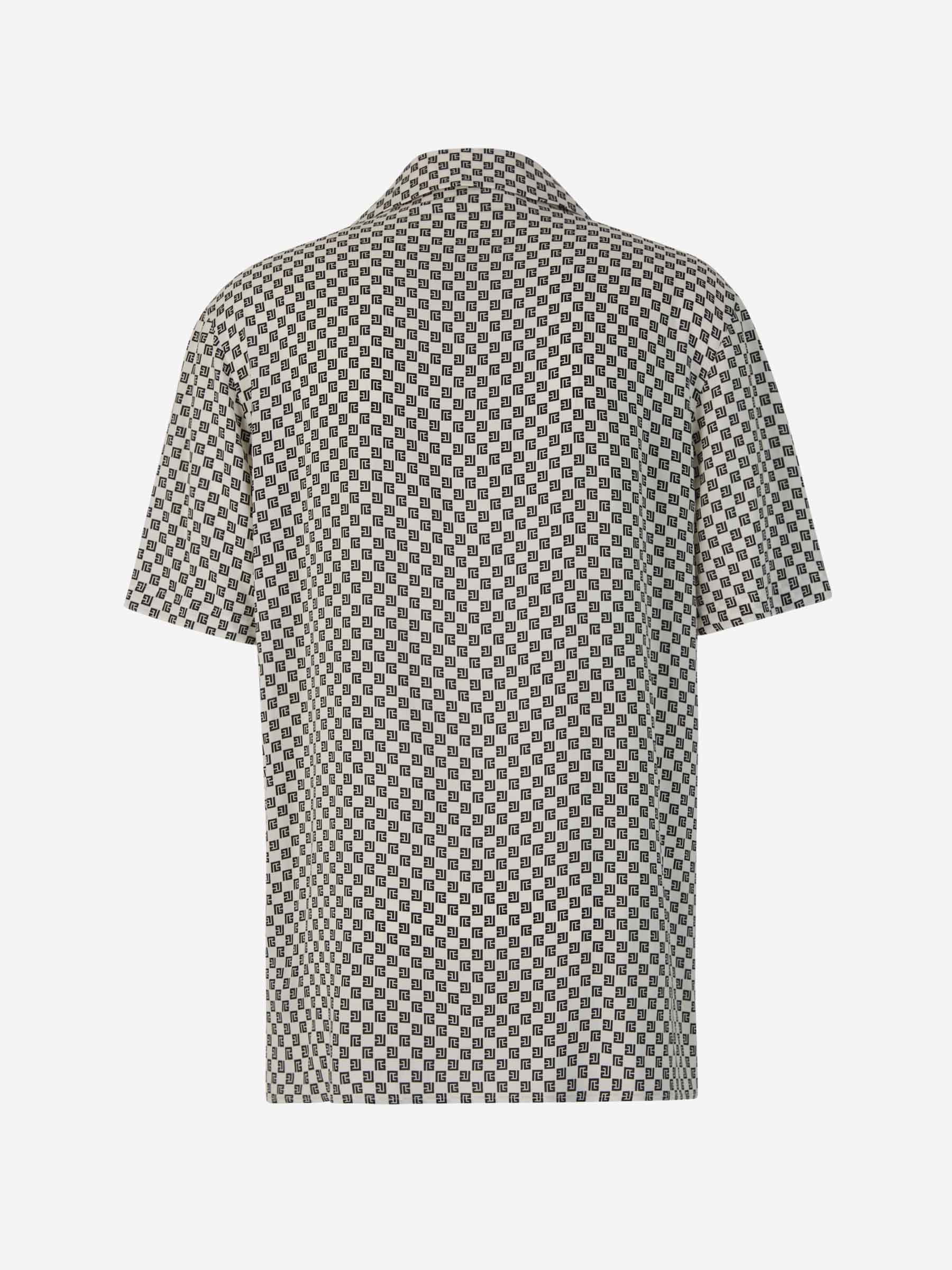 Outlet online Balmain Hombre Camisa Viscosa Logo color Blanco y Negro sku 532-000511 01 - Foto 2