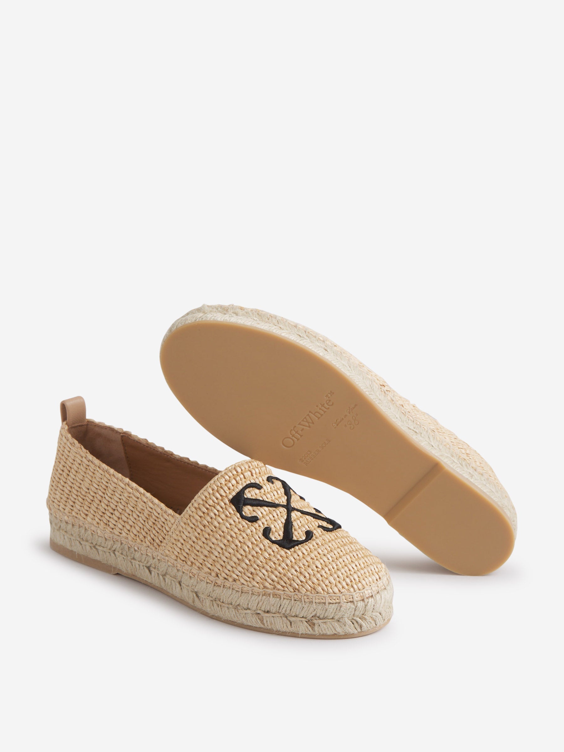Outlet online Off-White Mujer Alpargatas Rafia Arrow color Marrón sku 800-005187 01 - Foto 4