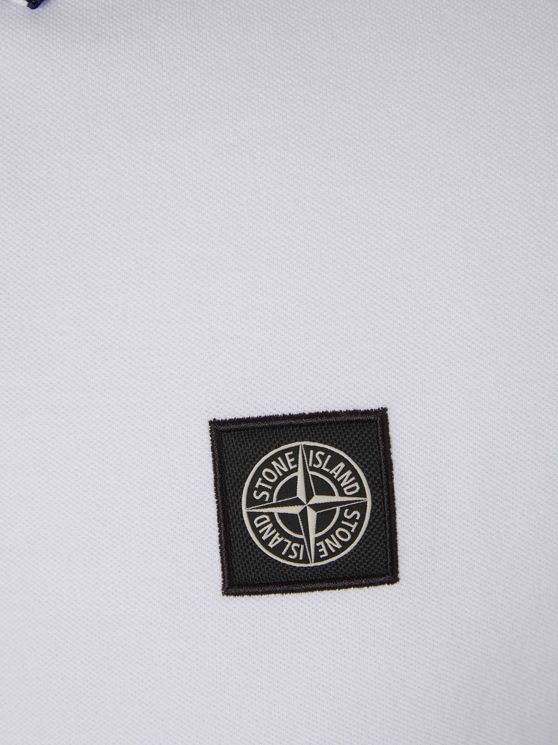 Outlet online Stone Island Hombre Polo Piqué Detalle Rayas color Blanco sku 552-001406 01 - Foto 4