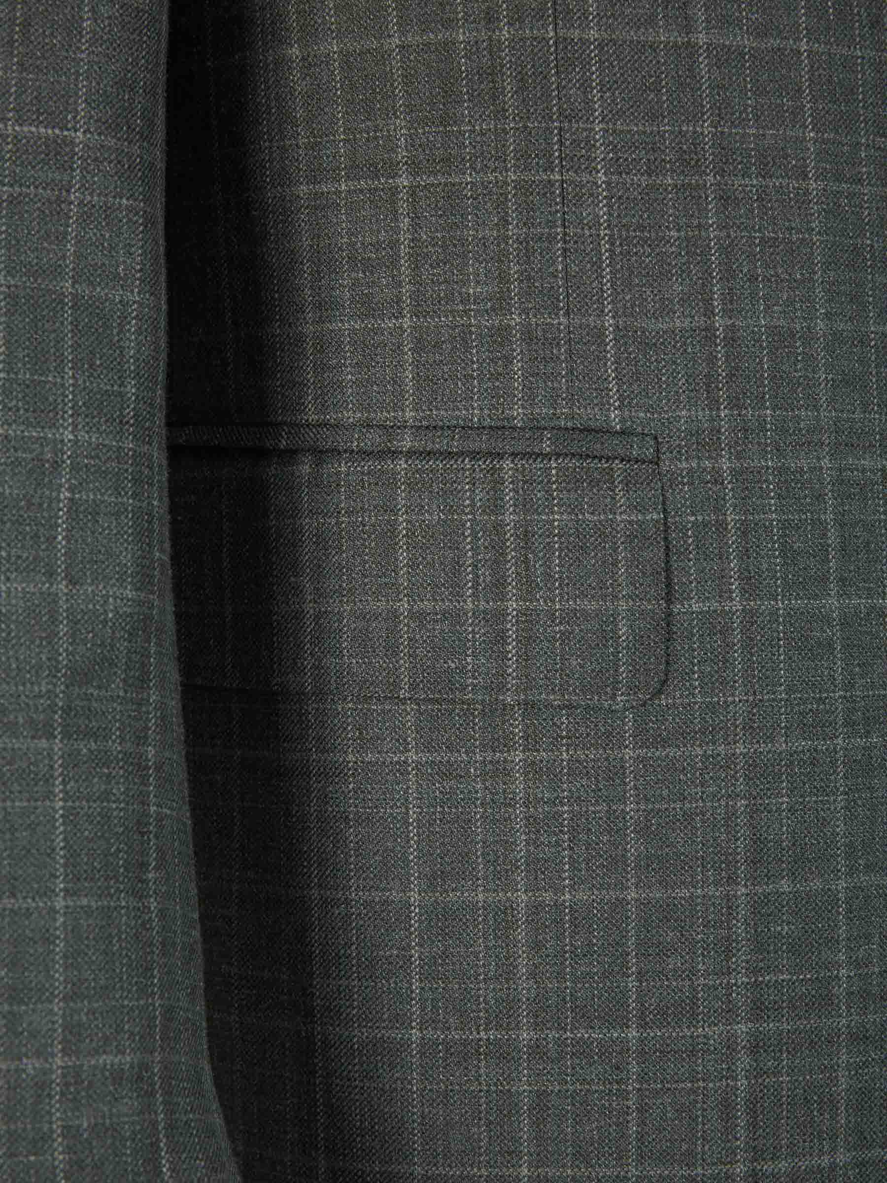 Outlet online Canali Hombre Americana Motivo Cuadros color Verde Oscuro sku 302-003461 01 - Foto 4