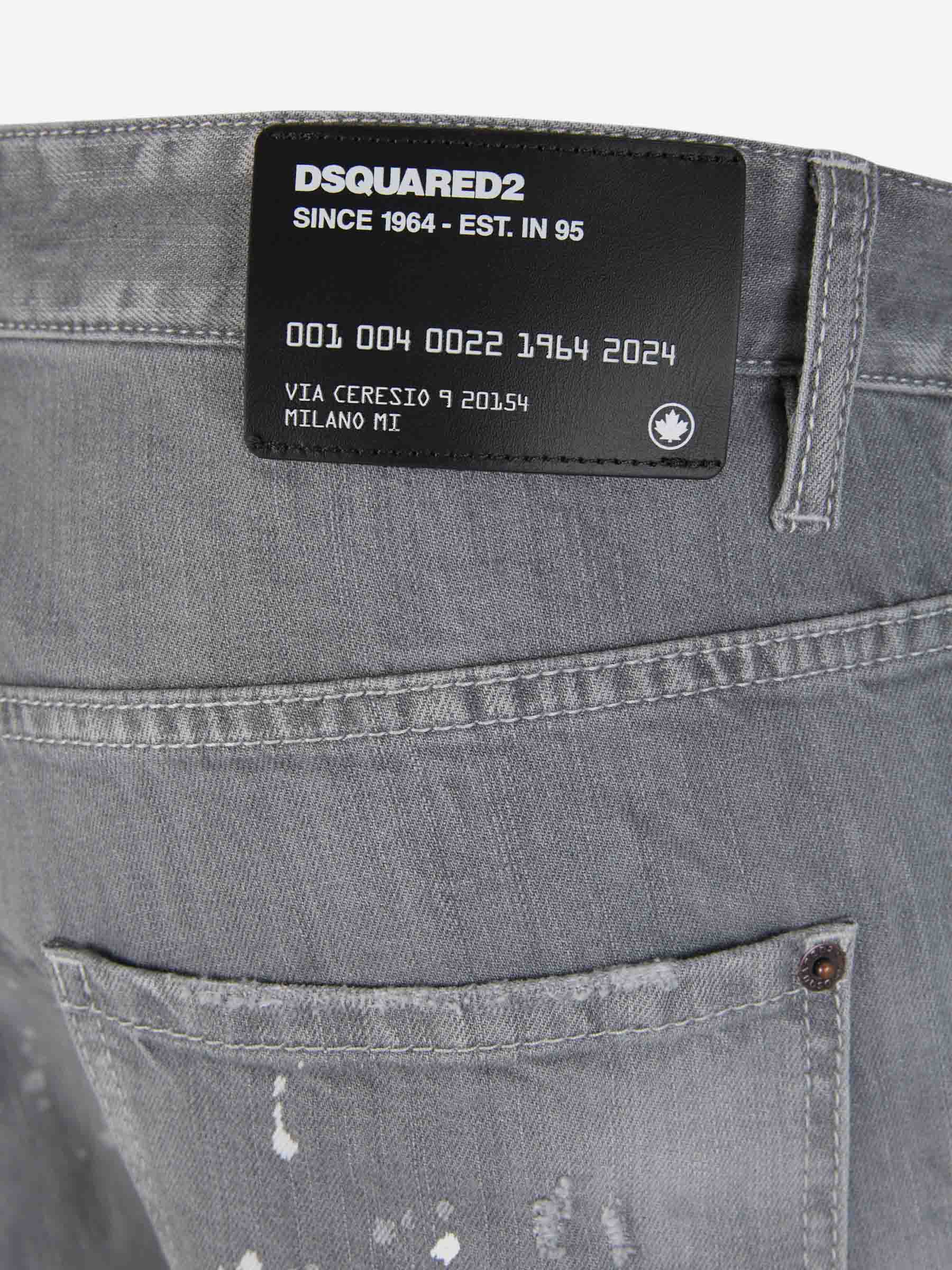 Outlet online Dsquared2 Hombre Jeans Skater Algodón color Gris Claro sku 522-002607 01 - Foto 6