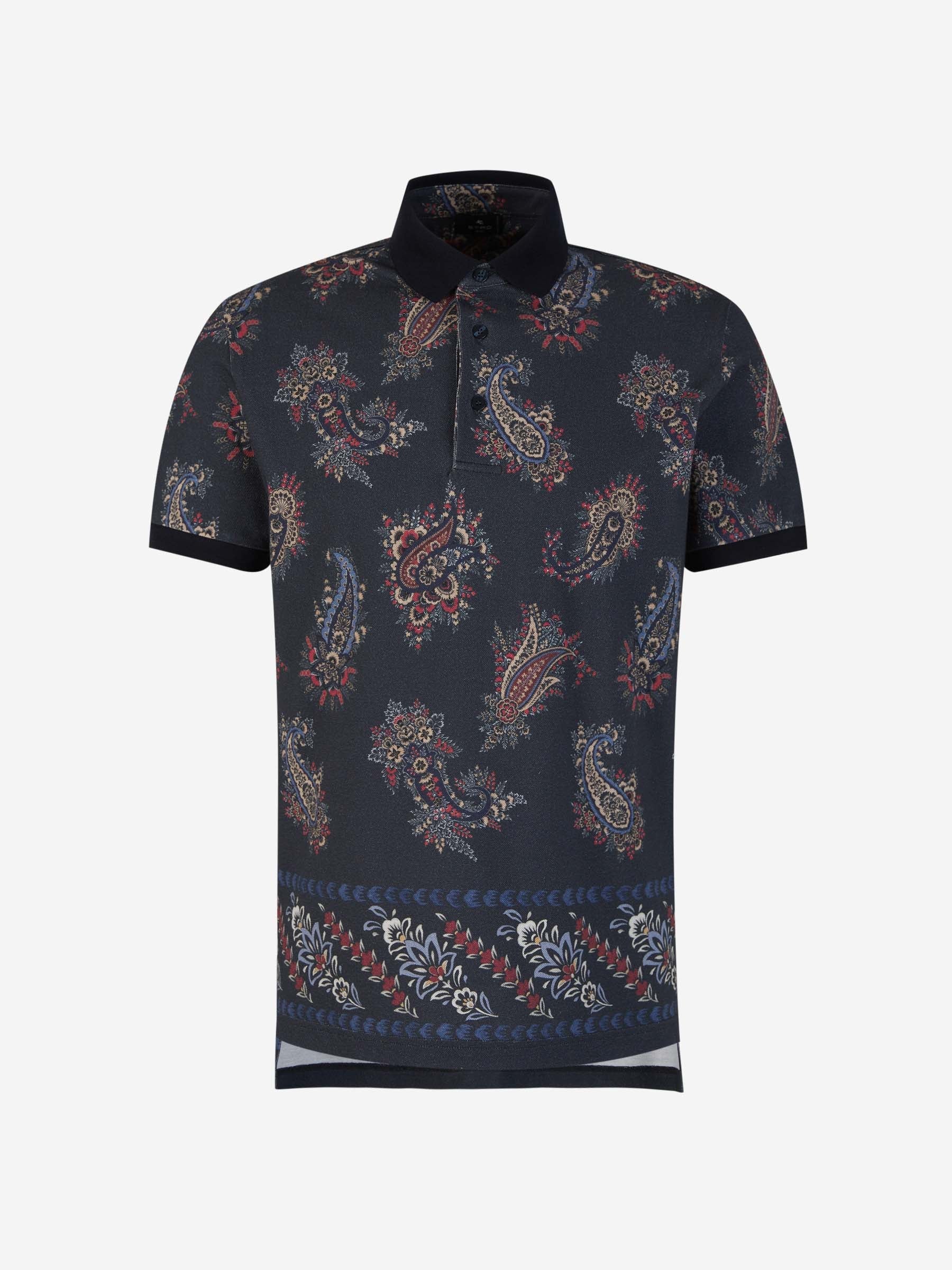 Outlet online Etro Hombre Polo Motivo Paisley color Azul Noche sku 552-001468 01 - Foto 1