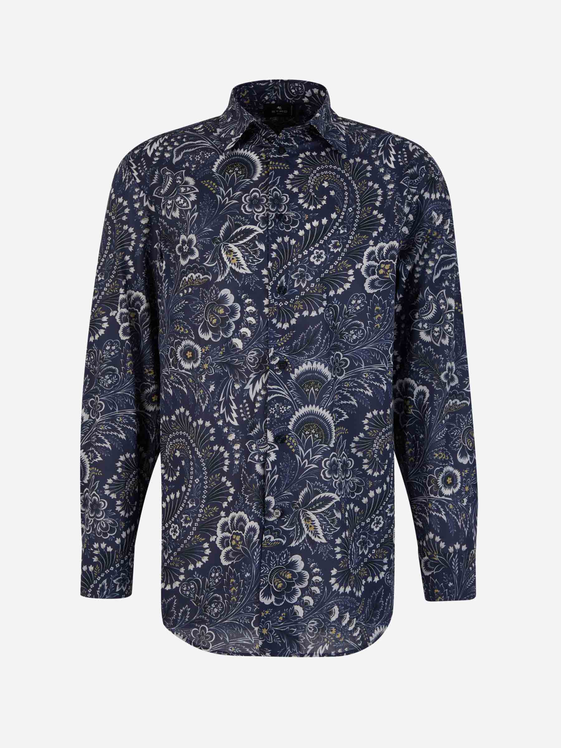 Outlet online Etro Hombre Camisa Algodón Flores color Azul Marino sku 531-006215 01 - Foto 1