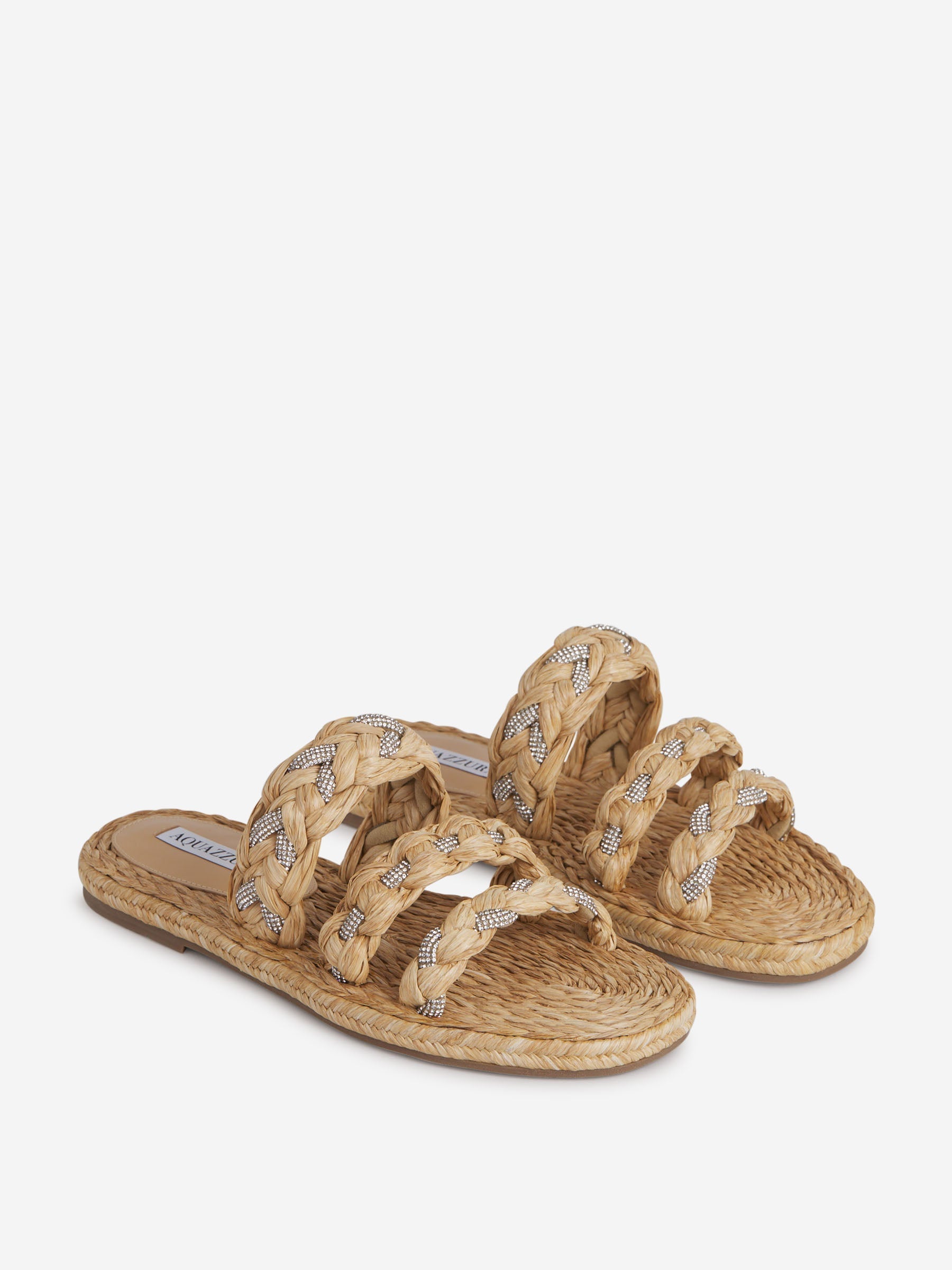 Outlet online Aquazzura Mujer Sandalias Costera Rafia color Beis sku 800-005266 02 - Foto 2