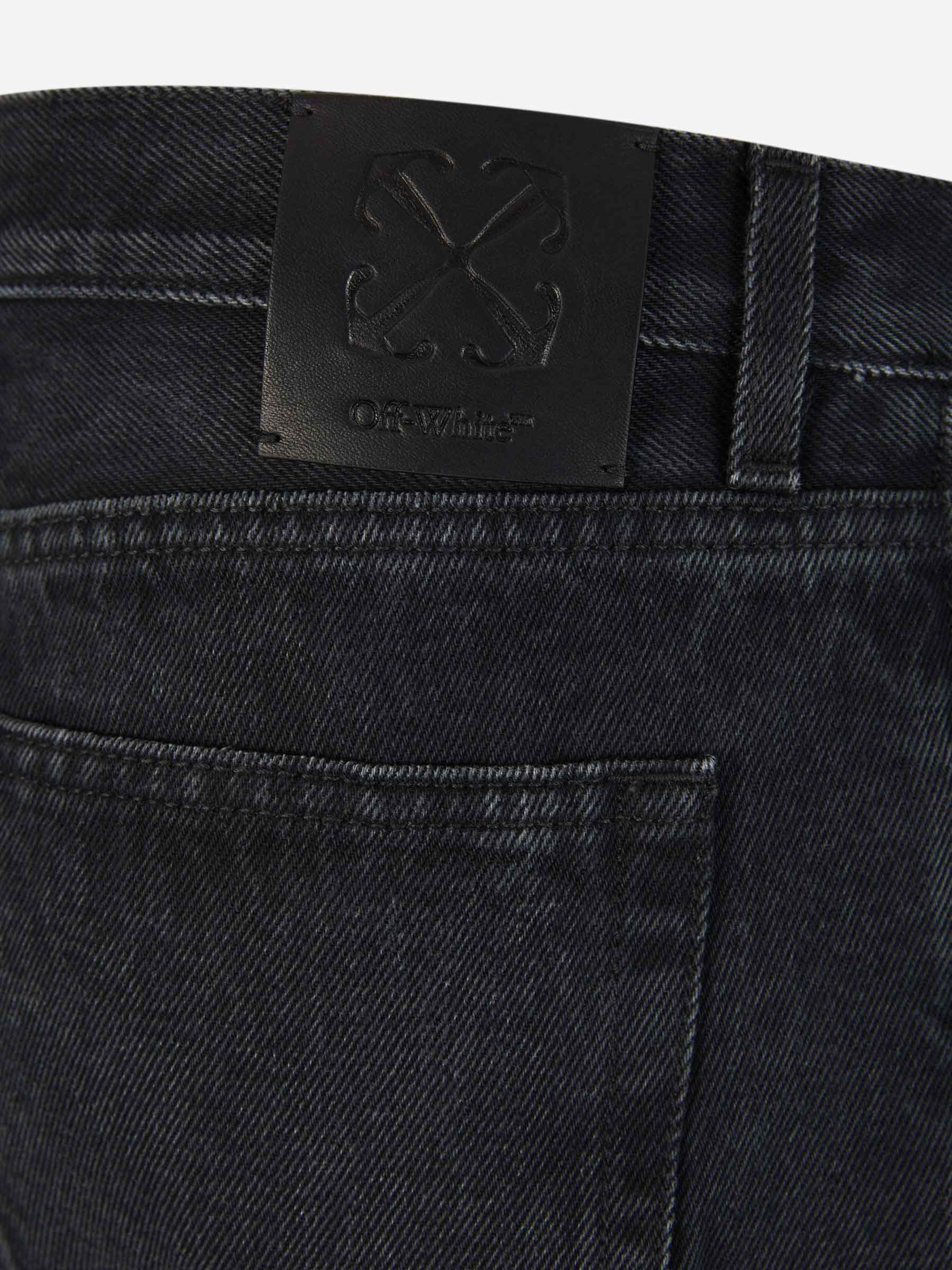 Outlet online Off-White Hombre Jeans Tapered Vintage color Negro sku 522-002552 01 - Foto 5