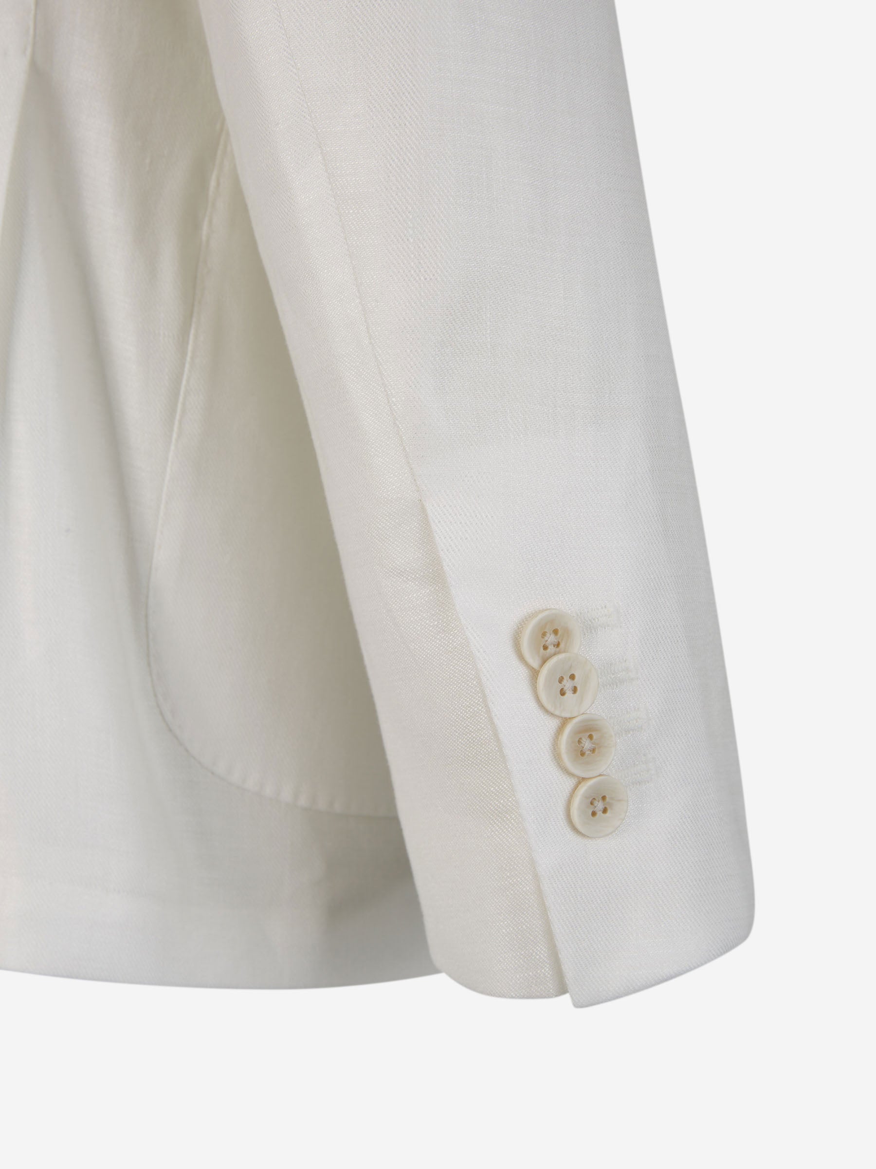 Outlet online Lardini Hombre Americana Lino y Viscosa color Blanco sku 302-003420 02 - Foto 4