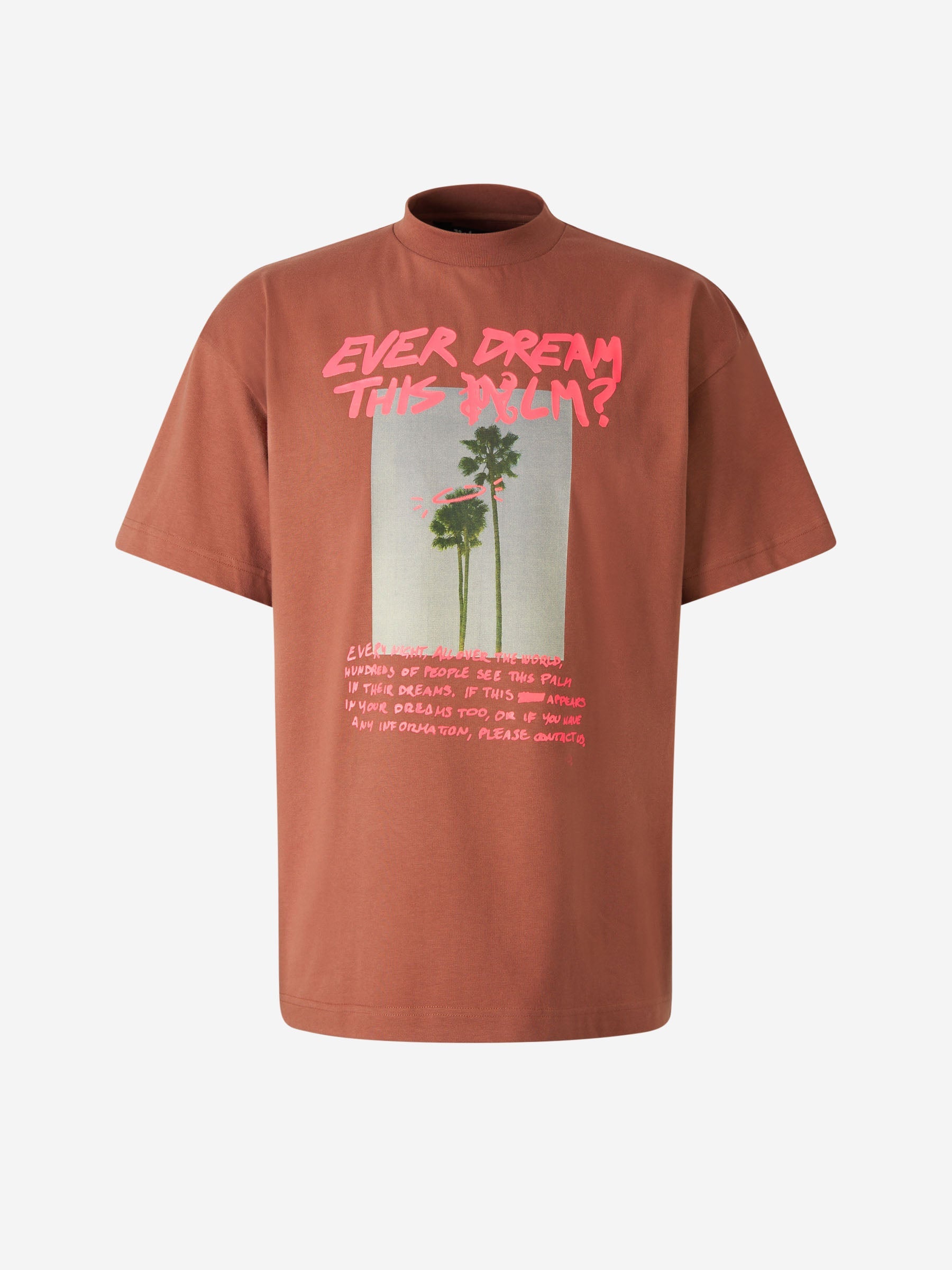 Outlet online Palm Angels Hombre Camiseta Estampada Algodón color Terracota sku 553-003609 01 - Foto 1