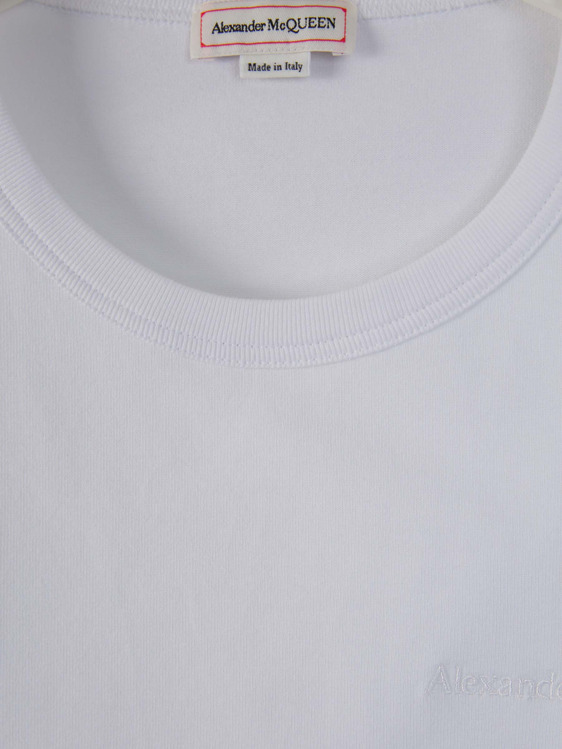 Outlet online McQueen Hombre Camiseta Logo Algodón color Blanco sku 553-003586 01 - Foto 3