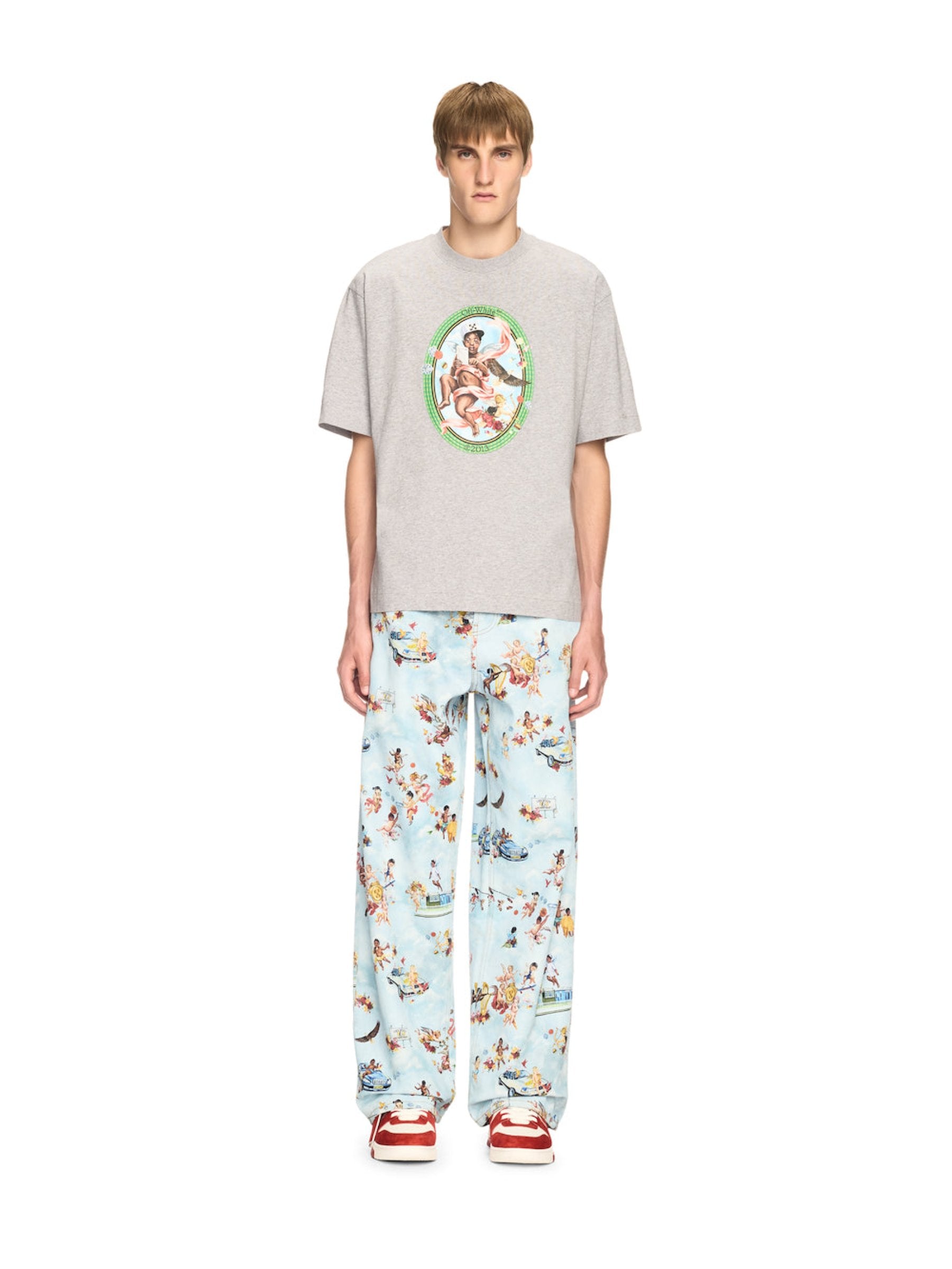 Outlet online Off-White Hombre Camiseta Fresco Algodón color Gris Claro sku 553-004101 01 - Foto 2