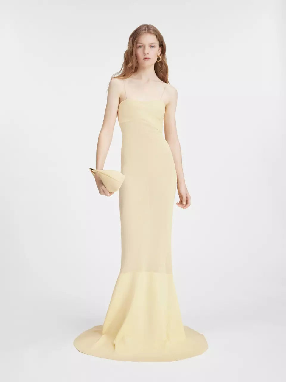 Outlet online Jacquemus Mujer Vestido Maxi La Robe Fino color Amarillo Claro sku 732-001283 01 - Foto 1