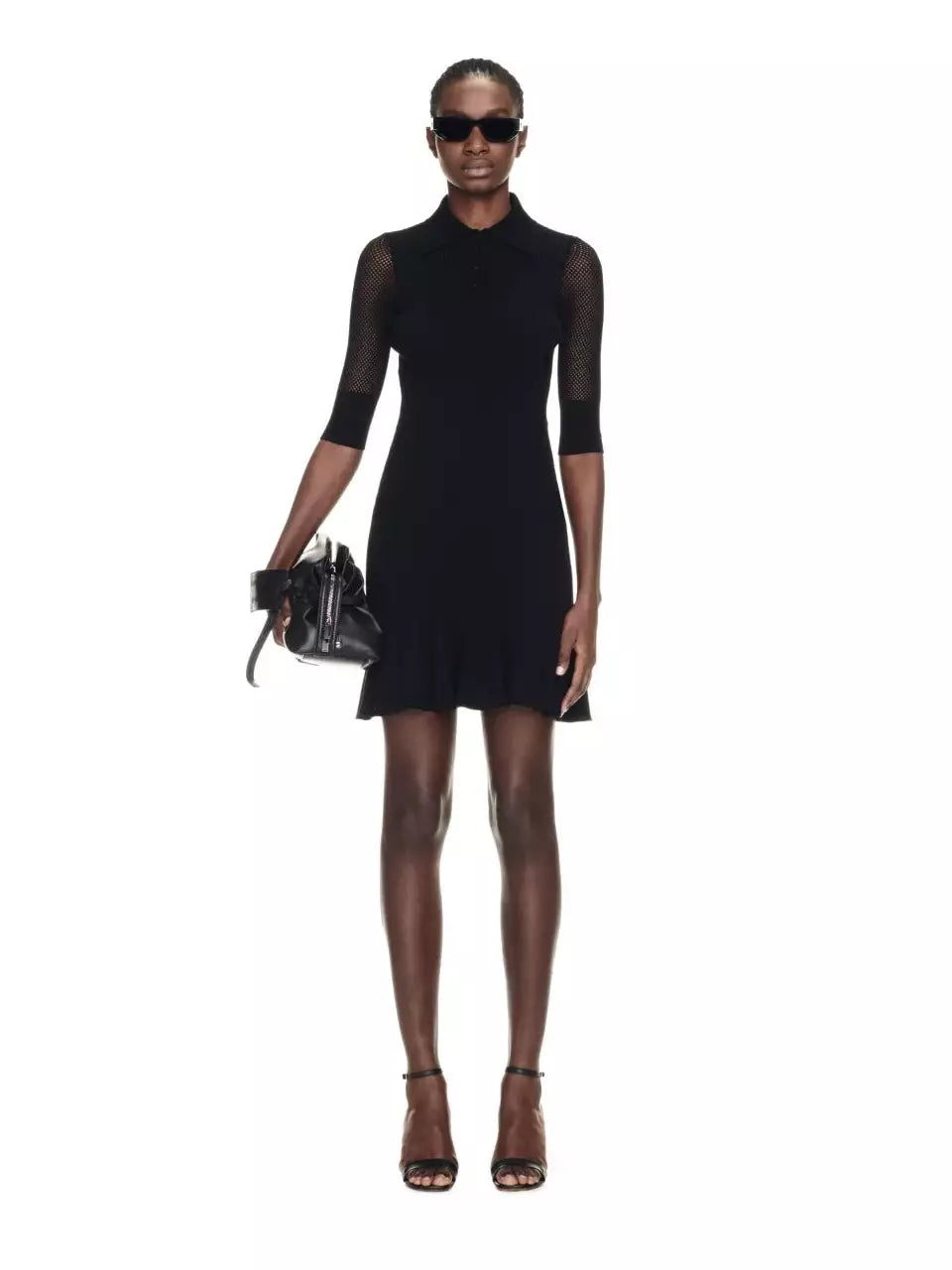 Outlet online Off-White Mujer Vestido Mini Camisero color Negro sku 732-001298 01 - Foto 2