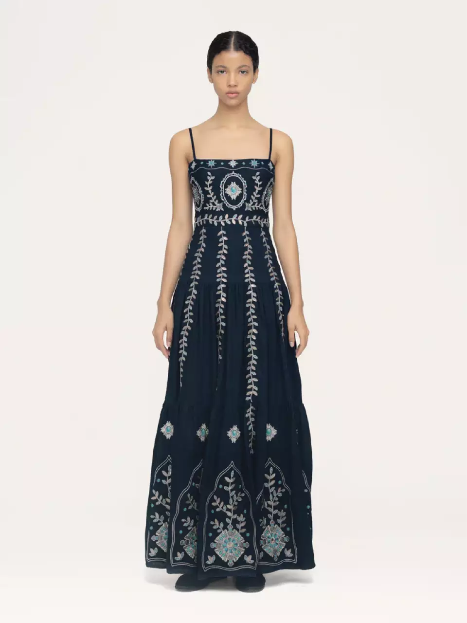 Outlet online Agua by Agua Bendita Mujer Vestido Midi Lima Relicario color Azul Marino sku 721-000243 01 - Foto 1
