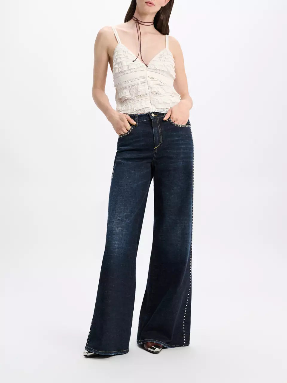 Outlet online Dorothee Schumacher Mujer Top Crochet color Crema sku 703-002201 01 - Foto 1