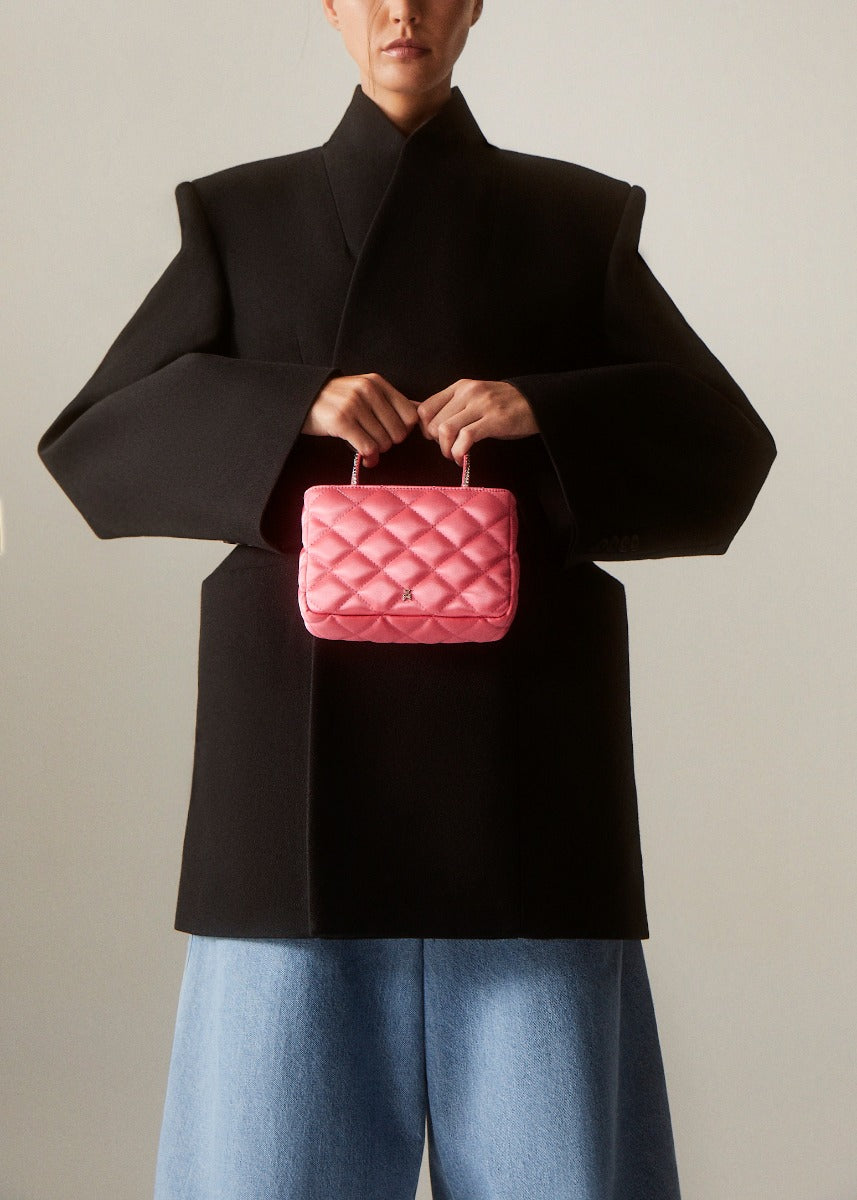 Outlet online Amina Muaddi Mujer Bolso Mini Betty color Rosa Envejecido sku 810-006282 01 - Foto 6