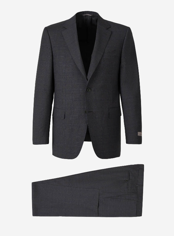 Outlet online Canali Hombre Traje Motivo Cuadros color Gris Oscuro sku 312-002740 01 - Foto 1