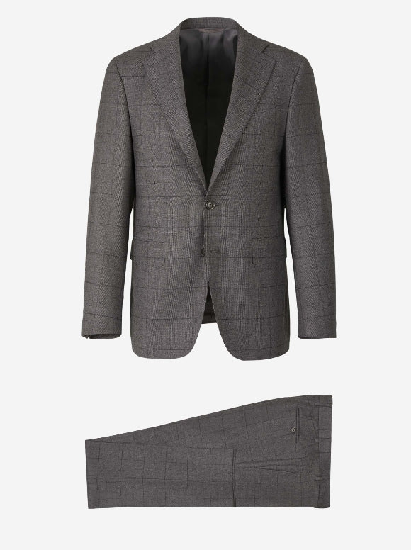 Outlet online Canali Hombre Traje Motivo Cuadro color Gris Piedra sku 312-002711 01 - Foto 1