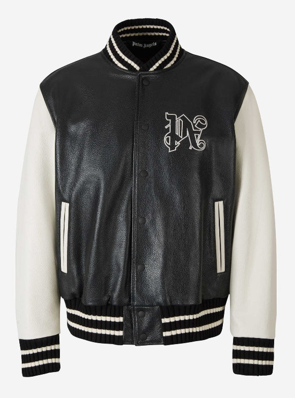 Palm Angels Cazadora Bomber Piel color Negro sku 512-002033 01 - Foto 1