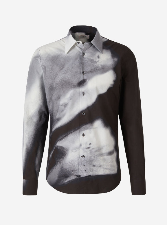 Alexander McQueen Camisa Estampada Algodón color Gris Oscuro sku 531-005974 01 - Foto 1