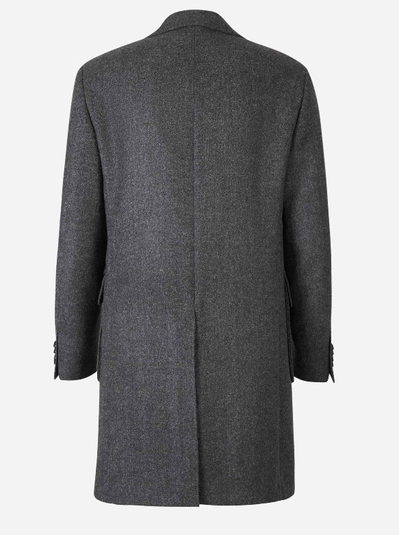 Canali Abrigo Lana Bolsillos color Gris Oscuro sku 341-000507 01 - Foto 2