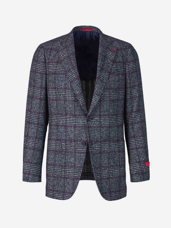 Isaia Americana Motivo Cuadros color Azul Noche sku 302-003216 01 - Foto 2