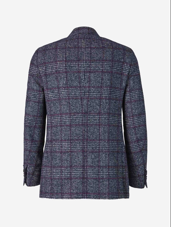 Isaia Americana Motivo Cuadros color Azul Noche sku 302-003216 01 - Foto 1