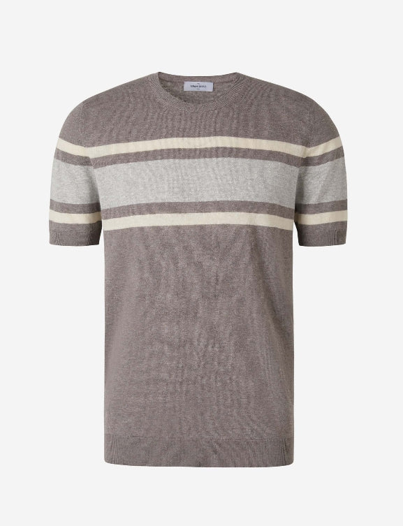 Gran Sasso Camiseta Lino Y Algodón color Gris Piedra sku 553-002978 01 - Foto 1