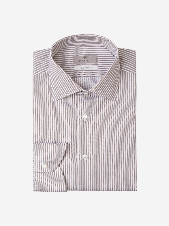 Canali Camisa Motivo Rayas color Blanco sku 401-003032 01 - Foto 1