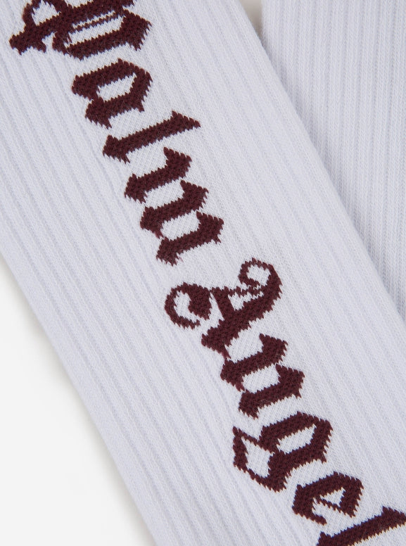 Palm Angels Calcetines Logo Canalé color Blanco sku 642-000446 01 - Foto 1