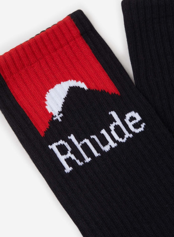 Rhude Calcetines Logo Canalé color Negro sku 642-000453 00 - Foto 1