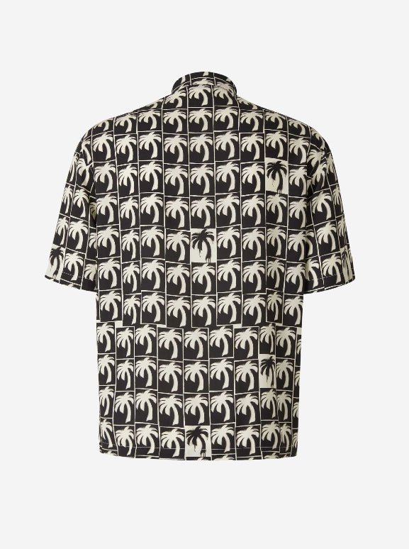 Palm Angels Camisa Gráfico Palmeras color Negro sku 532-000496 01 - Foto 2