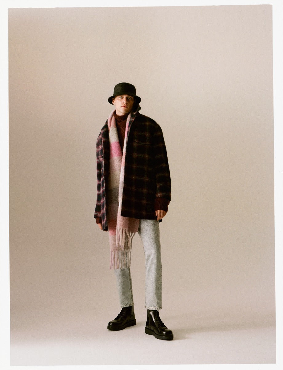 Etro Abrigo Franela Motivo Cuadros color Azul Noche sku 341-000473 01 - Foto 7