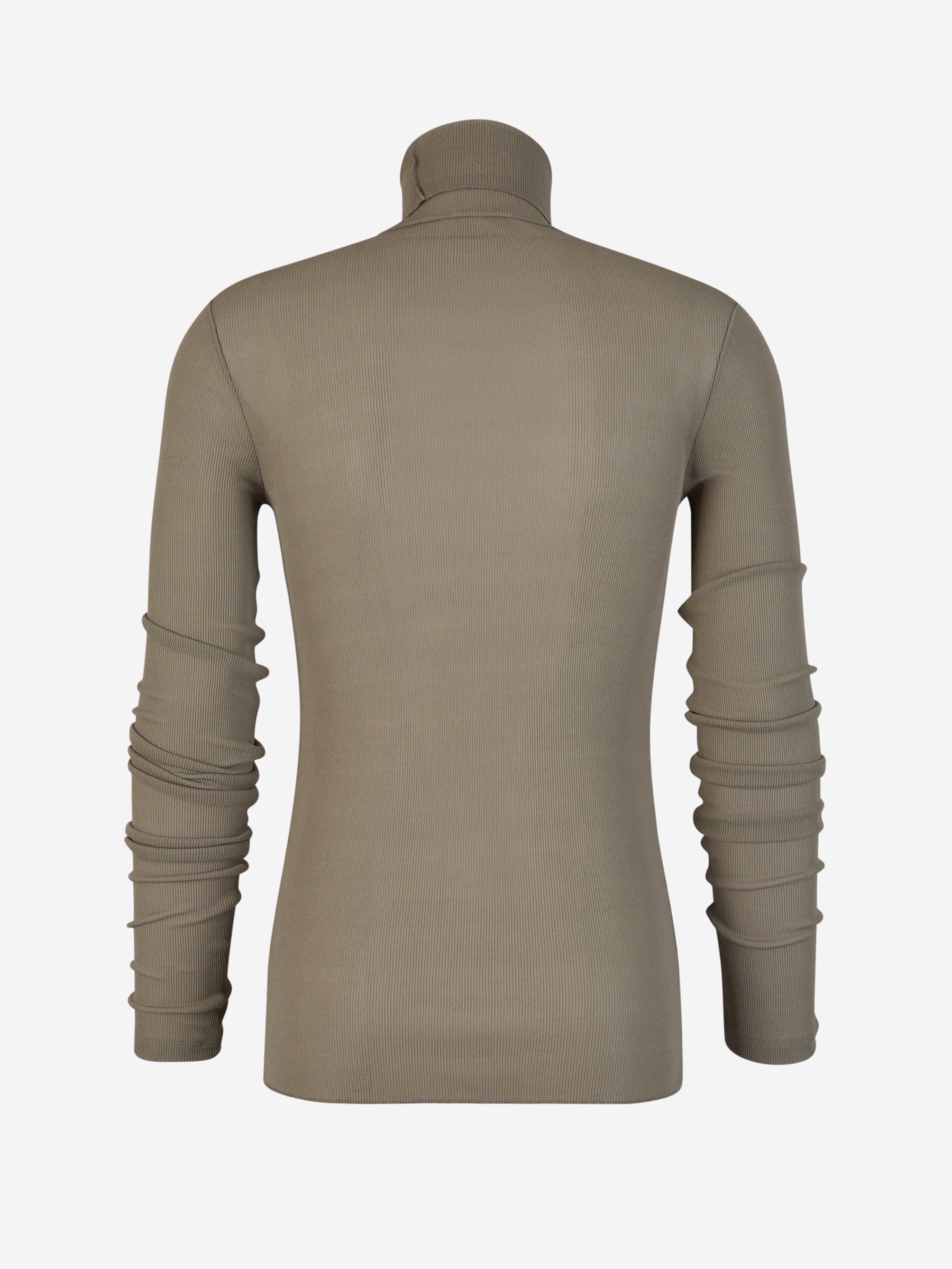 Outlet online Ami Paris Hombre Jersey Acanalado Viscosa color Verde Militar sku 542-002342 01 - Foto 2