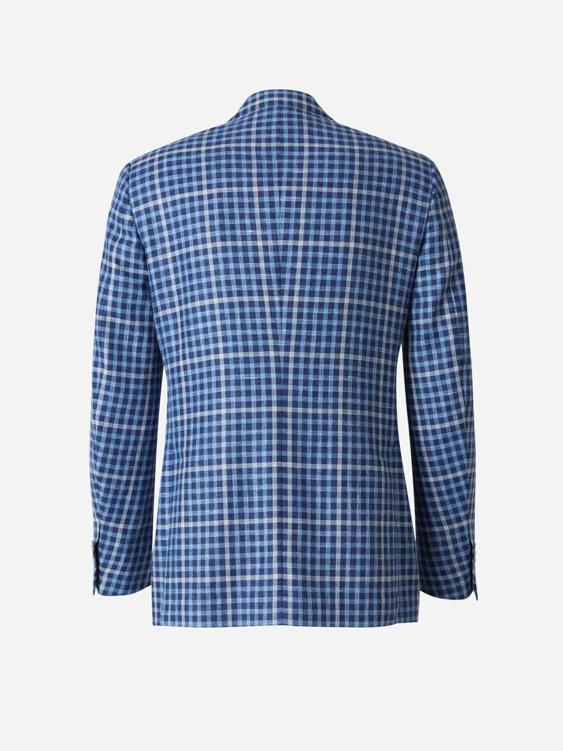 Isaia Americana Gregory Cuadros color Azul Cobalto sku 302-003131 01 - Foto 2