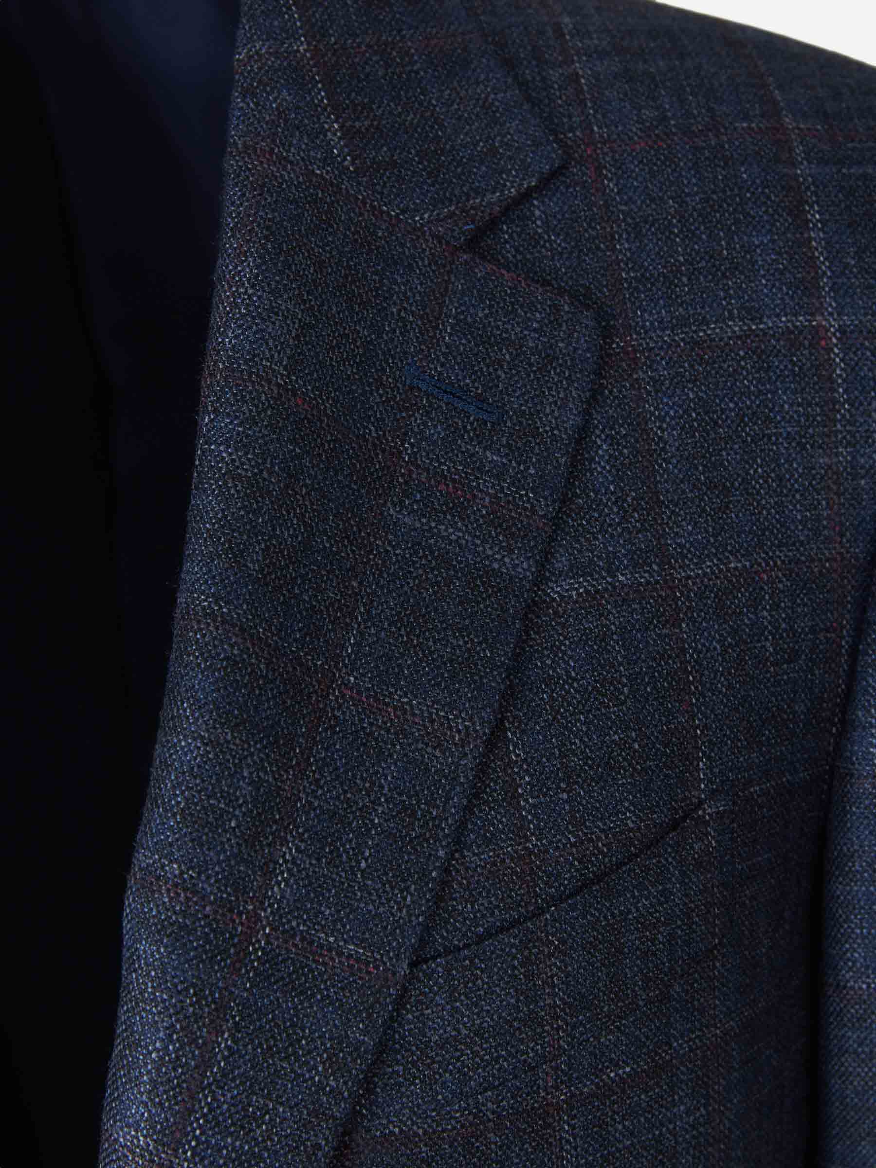 Canali Americana Motivo Cuadros color Azul Noche sku 302-003161 02 - Foto 3