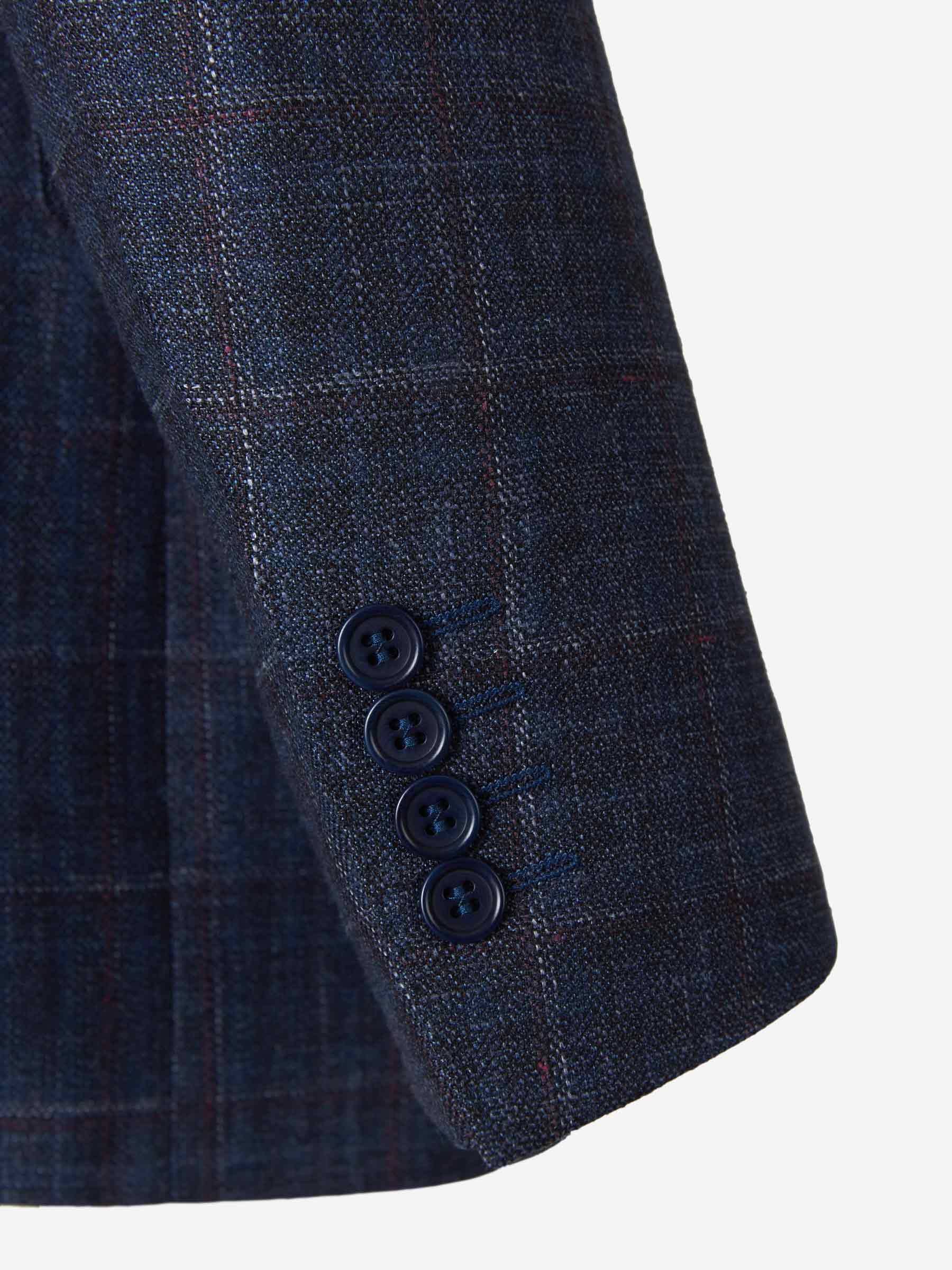 Canali Americana Motivo Cuadros color Azul Noche sku 302-003161 02 - Foto 5