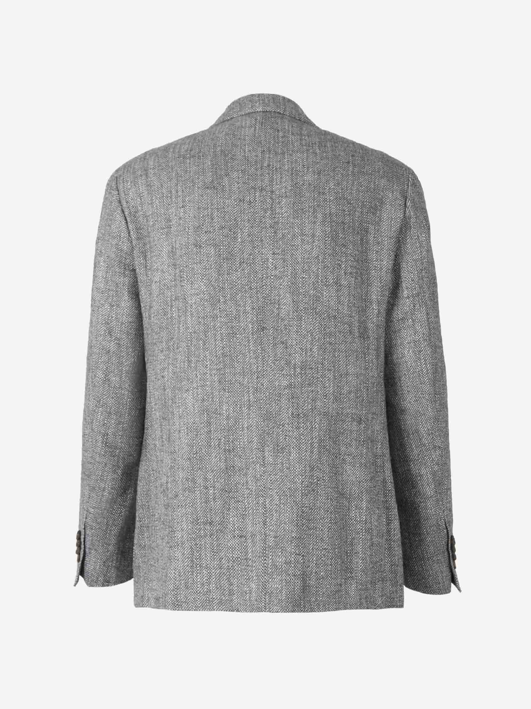 Canali Americana Motivo Geométrico color Gris Carbón sku 302-003241 01 - Foto 2